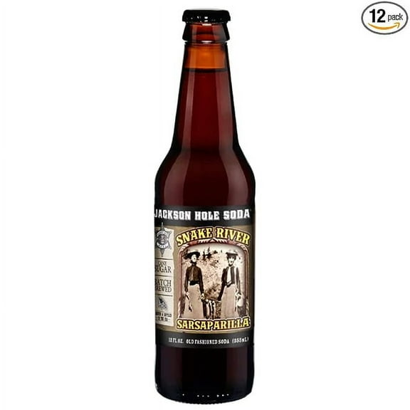 Glass Bottle Iconic Old-Time Brand Soda 12 oz 12 Pack Bundled by Louisiana Pantry (Jackson Hole Sarsaparilla)