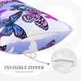 thumbnail image 2 of Plush Throw Pillow Covers, Flying Butterflies Pillow Cases with Invisible Zipper, Breathable Microfiber Pillow Cases Standard Size for Sleeping Bedroom Sofa Living Room 16x24, 2 of 5