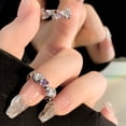 thumbnail image 3 of 2 Pieces Adjustable Rings Rhinestone Engagement Rings Rings Aesthetic Jewelry Alloy, 3 of 8