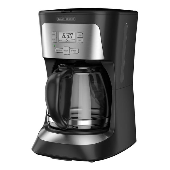 BLACK+DECKER CM2020B - Cafetera programable de 12 tazas, color negro