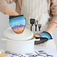 thumbnail image 6 of Pofeuu Pixel Desert Landscape Print Thickened Mini Silicone Oven Mitts Heat Resistant, Rubber Oven Mitt Gloves, Finger Pinch Grips, Pot Holder, Silicone Potholder, 6 of 7