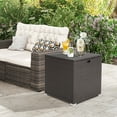thumbnail image 2 of BLACK JAGUAR 72 Gallon Deck Box Outdoor Mix Brown Wicker Storage Box with Waterproof Zippered Liner and Safe Pneumatic Rod, 2 of 10