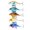 A, variant on Realistic Fish Lure Bait, 1.56" ABS Soft Plastic Imitation Bai Lures with 3 Treble Hooks for Freshwater & Saltwater Fishing