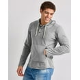 thumbnail image 6 of Hanes Men's Originals Hoodie Lightweight Hooded Sweatshirt Henley Collar Sizes S-3XL, 6 of 7