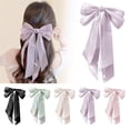 thumbnail image 2 of Bow Knot Spring Hair Clip, Pearl Tassel Hairband, Womens Ribbon Headg H7X, 2 of 9
