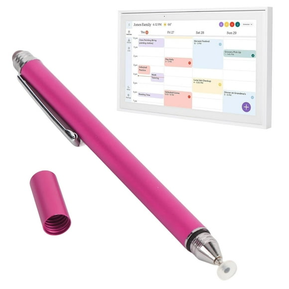 Pen Con Pantalla Táctil, 2 En 1 Pluma De Lápiz Capacitiva De Doble Extremo De Alta Sensibilidad Con Dos Consejos Para El Calendario Digital Del Calendario De Pantalla Táctil