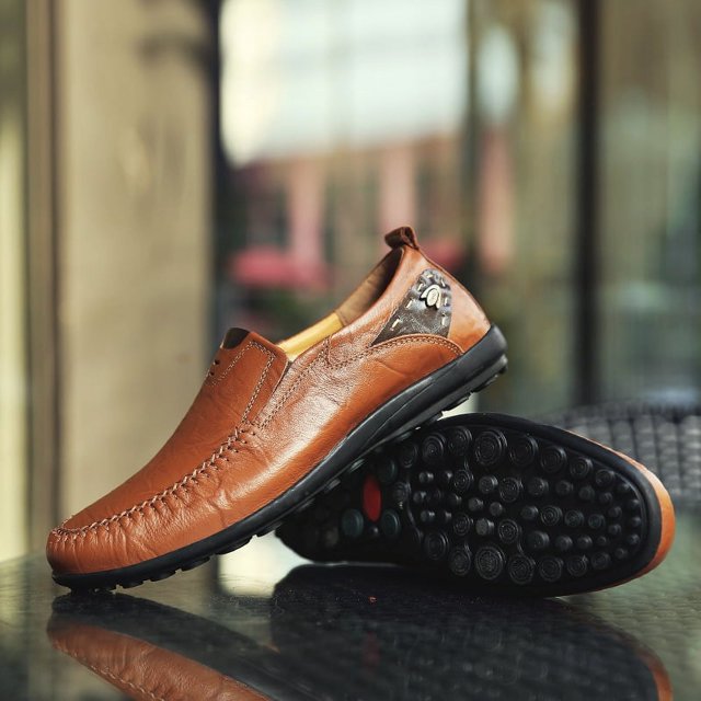 Zapatos de cuero para hombre Zapatos de moda sencillos Zapatos casuales de cuero Zapatos de hombre de gran tamaño Zapatos de negocios de verano para hombre