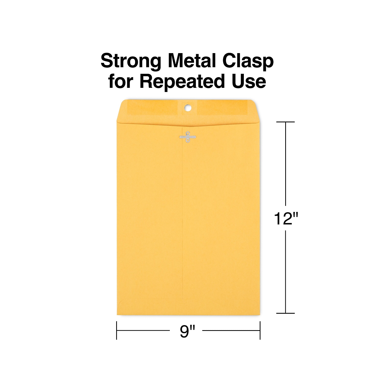 Staples Clasp & Moistenable Glue Catalog Envelopes 9"L x 12"H Brown 100/BX 19270