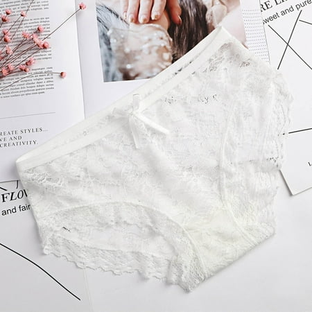 

Plus Size Lingerie For Women Fashion Womens Net Transparent Lace Underwear Mesh Yarn Underwear Briefs