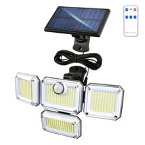 Belita Amy 333 LED Solar Security Lights 4 Adjustable Heads, 3500LM, Waterproof, 16ft Cord