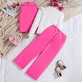 thumbnail image 4 of Cethrio Girls Outfit Sets, 2 Piece Long Sleeve Fashion Tops and Pants Sets Hot Pink Size 8, 4 of 8
