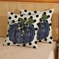 thumbnail image 2 of Fall Pillow Covers 18x18 Inch Set of 2 Dark Blue Pumpkin Polka Dot Fall Decor Pillowcase Autumn Thanksgiving Decorative Outdoor Throw Pillow Covers Linen Farmhouse Cushion Case for Couch Home, 2 of 6