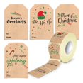 thumbnail image 3 of veasfak Christmas Gift Tag Stickers Roll Adhesive Scrapbook Labels for Brown, 3 of 4