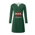 thumbnail image 3 of CEHVOM Robe Chandail à Manches Longues et Col Rond Imprimé de Noël Aguichant pour Femmes en Solde, 3 of 4