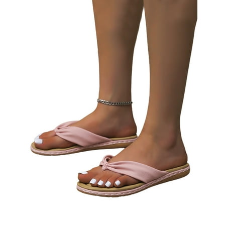 

Hascloth Women s Flip Flops Flat Lightweight Sandals Summer Casual Slippers Walking Outdoor Shoes