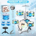 thumbnail image 5 of Carsky Kids Rock Drum Kit for Toddlers, Upgraded Induction Light Jazz Drum Set w/ Stool, Educational Music Beginner Instrument Toy for Boys & Girls Age 3 4 5 6, 5 of 7