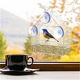 Herrnalise Acrylic Bird Feeder Transparent Bird Feeder Window Bird