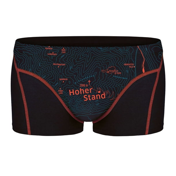 EIN SCHÖNER FLECK ERDE Calzoncillos para hombre - Estampado, Algodón orgánico Hoher Stand (Negro) M (Medium)