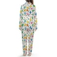 thumbnail image 3 of Lotusprinthandmade Pickleball All-over Print Satin Pajamas Set (No Pocket) (S), 3 of 6