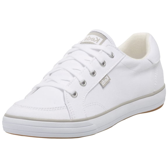 Keds Women's Center III Sneaker, White Canvas, 9.5