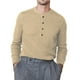 thumbnail image 1 of Blusas y camisas de manga larga con cuello redondo para hombre, blusa informal de moda con bloques de color, manga larga, cuello redondo, blusa de poliéster, algodón y poliéster., 1 of 5