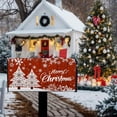 thumbnail image 2 of Merry Christmas Mailbox Cover Magnetic Standard Size Winter Snowflake Post Letter Box Wraps Decorative Mailbox Covers for Outdoor Garden Yard Decor Christmas Decorations 21" x 18", 2 of 8
