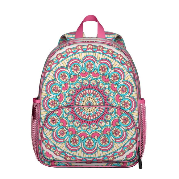 Mystic Spirituality Students Backpack - Meditation and Mindfulness Art with Cosmic Balance and Tranquility Pattern, Lightweight Durable Oxford Fabric