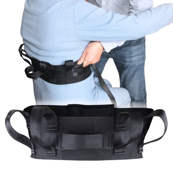 Gait Belt,Lifting Belt with 7 Handles,Transfer Belt for Elderly and Disabled Adjustable Size 30 Inch to 50 Inch,Medical Nursing Safety Patient Assist