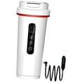 thumbnail image 3 of jifeng Car Electric Kettle Heating Drinking Cup for Coffee Tea Milk Stainless Steel White, 3 of 9