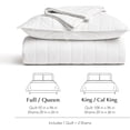 thumbnail image 3 of EVERGRACE 100% Cotton Box Stitch Quilt Bedding Set Queen Size 3 Pieces, Garment-Washed Lightweight Soft Cozy Coverlet, Quilted Bedspread Sets with 2 Shams for All Season, Bright White, 3 of 9