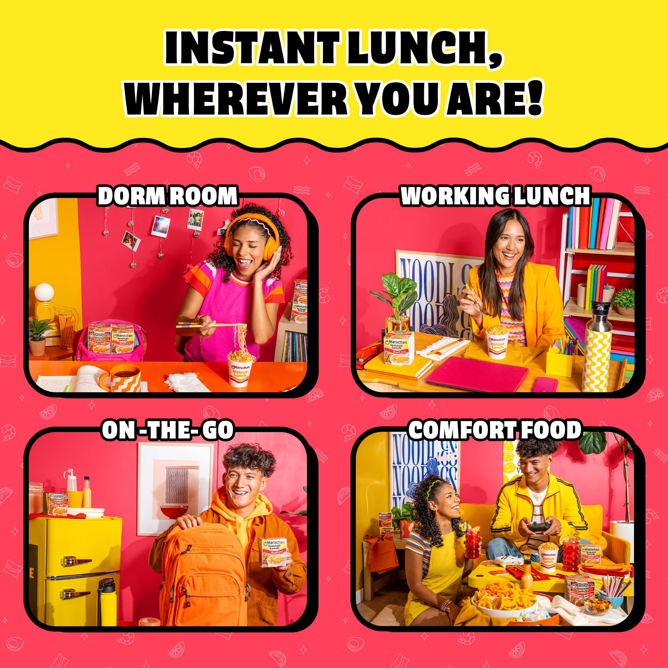 Maruchan Instant Lunch Ramen Noodles, Beef Flavor, 2.25 oz Cup