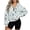 Blue, variant on DISNIMO Fleece Polyester Fabric Womens Hoodies Half Zip Up for Airport Sports, Fleece lined Comfort Half Zip Sweatshirt Women, Blue Lotus Leaf Print, Size L