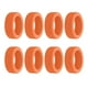 thumbnail image 1 of Qarigey 8 pack/lote funda protectora de silicona para ruedas de equipaje fácil de limpiar y reducir el ruido Envolturas para manijas de equipaje naranja, 1 of 6