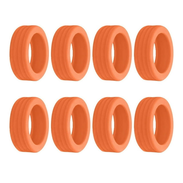 Qarigey 8 pack/lote funda protectora de silicona para ruedas de equipaje fácil de limpiar y reducir el ruido Envolturas para manijas de equipaje naranja