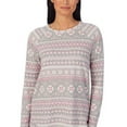 thumbnail image 2 of Cuddl Duds Women’s Brushed Sweater-Knit Long-Sleeve Pajama Set, Gray, Large, 2 of 3