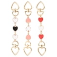 thumbnail image 1 of EeaseCA 3Pcs Bag Extender Purse Chain Decorative Bag Heart Chain Exquisite Purse Chain Bag Extension Chain, 1 of 8