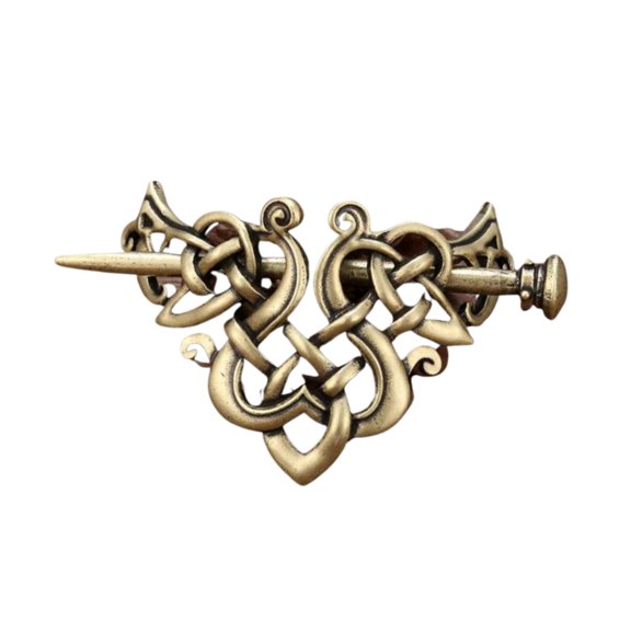 Antiqued Goldtone Celtic Hair Pin
