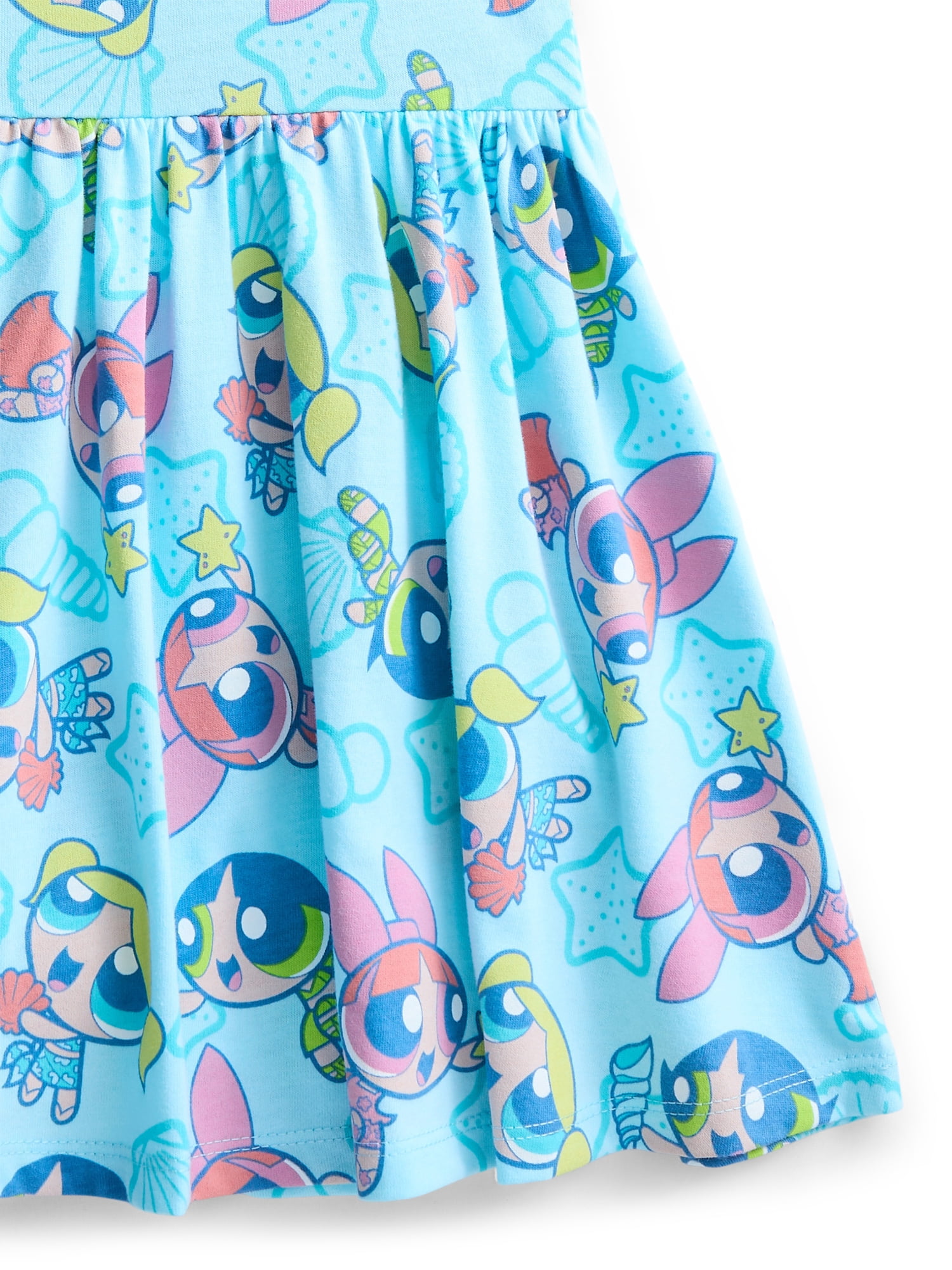 The Powerpuff Girls Toddler Girls Allover Print Graphic Tank Dress, Sizes 12M-5T