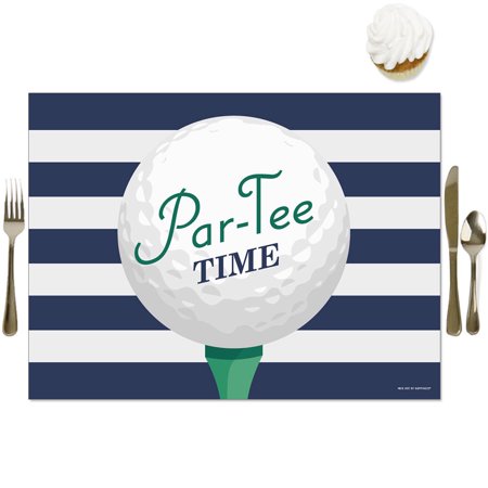 

Par-Tee Time - Golf - Party Table Decorations - Birthday or Retirement Party Placemats - Set of 16
