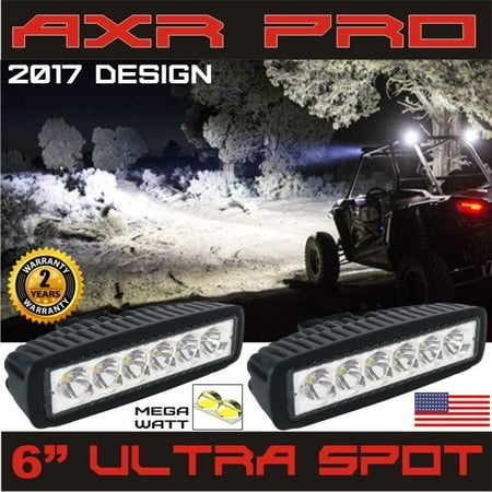 - 2pcs 18W LED Work Light Bar Spot Beam Offroad Jeep Boat Car Fog 4WD Driving Lamp