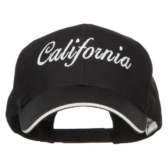 California Embroidered Oversized Twill Cap - Black XL-3XL