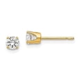 thumbnail image 4 of 14K Yellow Gold 3.75mm Cubic Zirconia Stud Earrings, 4 of 7