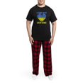 thumbnail image 5 of CafePress - Ukrainian Lover I Stand With Ukraine Heart Pajamas - Men's Dark Loose Fit Cotton Pajama Set, 5 of 7