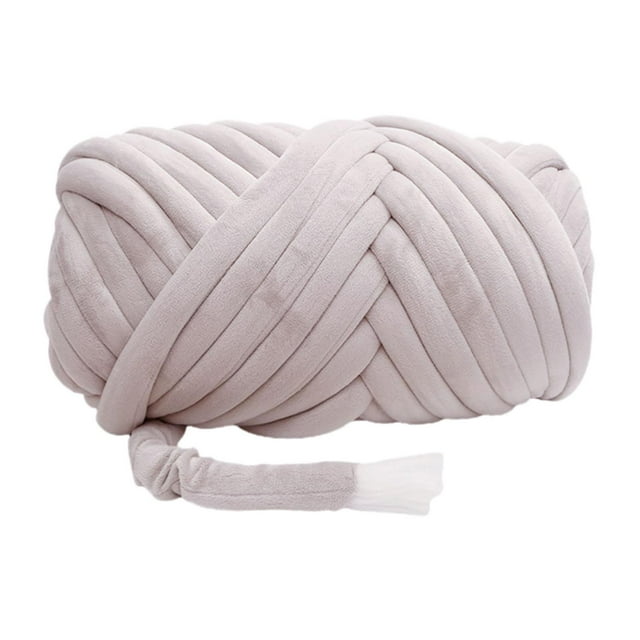 Hilo grueso para crochet, hilo gigante, ligero, duradero, diámetro de 1,97 pulgadas, hilo jumbo Gris claro