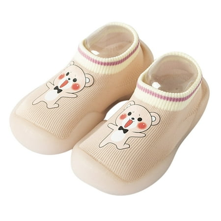 

Qufokar Baby Cartoon Plush Cotton Toddler Shoe Slip On Shoes Boys Baby Home Slippers Cartoon Warm House Slippers for Lined Winter Indoor Shoes Toddler Socks
