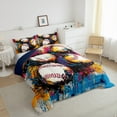 thumbnail image 3 of Feelyou Baseball Game Bedding Comforter Set for Boy, Chic Graffiti Splash Twin Comforter Sets, Vintage Oil Printing Reversible Bedding Set, Luxury Bedroom Decor, 2 Pieces, 3 of 8