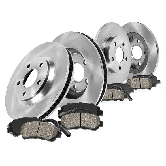 Callahan Brake Parts Brake Kit for Mercedes-Benz E320 1994-1995 Front and Rear Replacement Brake Rotors with Ceramic Brake Pads EBYK011817