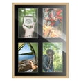 thumbnail image 2 of Natural Finish Collage Frame - Black Mat, Holds Four 5x7 Photos , UV Resistant Acrylic, Wall, 2 of 8