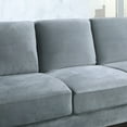 thumbnail image 5 of Williamspace 3-Seater Sofa for Small Space, 74.02" Modern Couch or Living Room, Velvet, Gray, 5 of 6