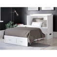 thumbnail image 1 of AFI Hamilton Bois Lit Escamotable Simple Extra Long en Blanc, 1 of 13